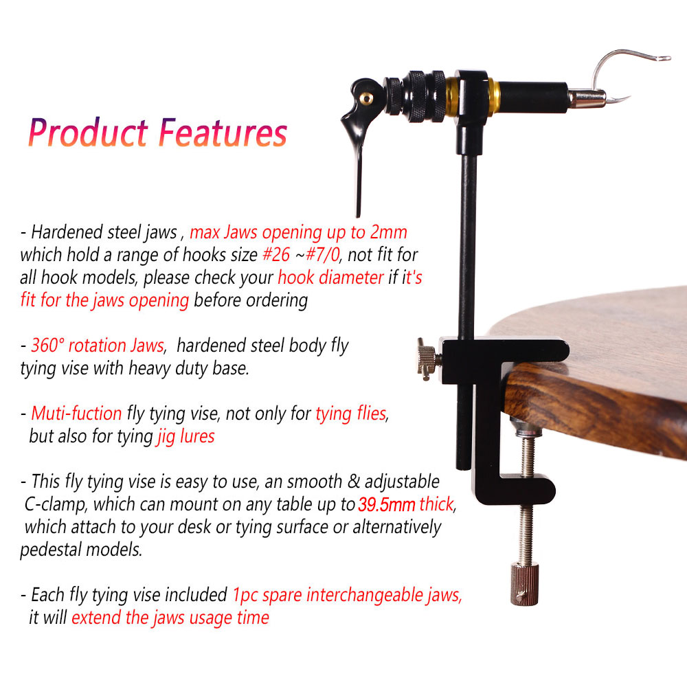 1PC 360° Rotation C-Clamp Fly  - Fishing Lure Making Kit ulasan dan harga