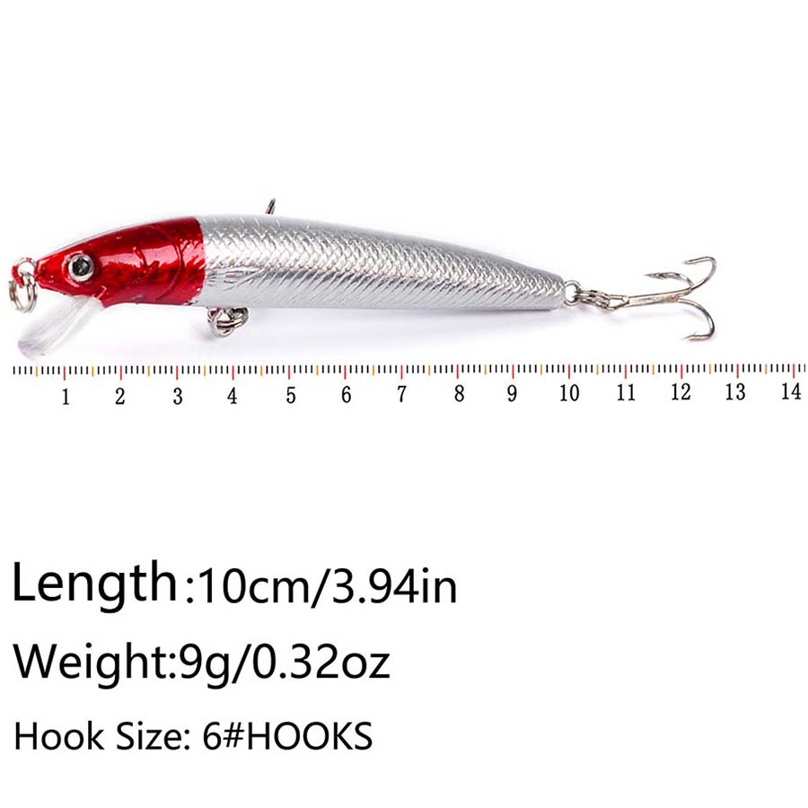 10PCS Jerkbait Minnow Swimbait - Fishing Lure Spinnerbait ulasan dan harga