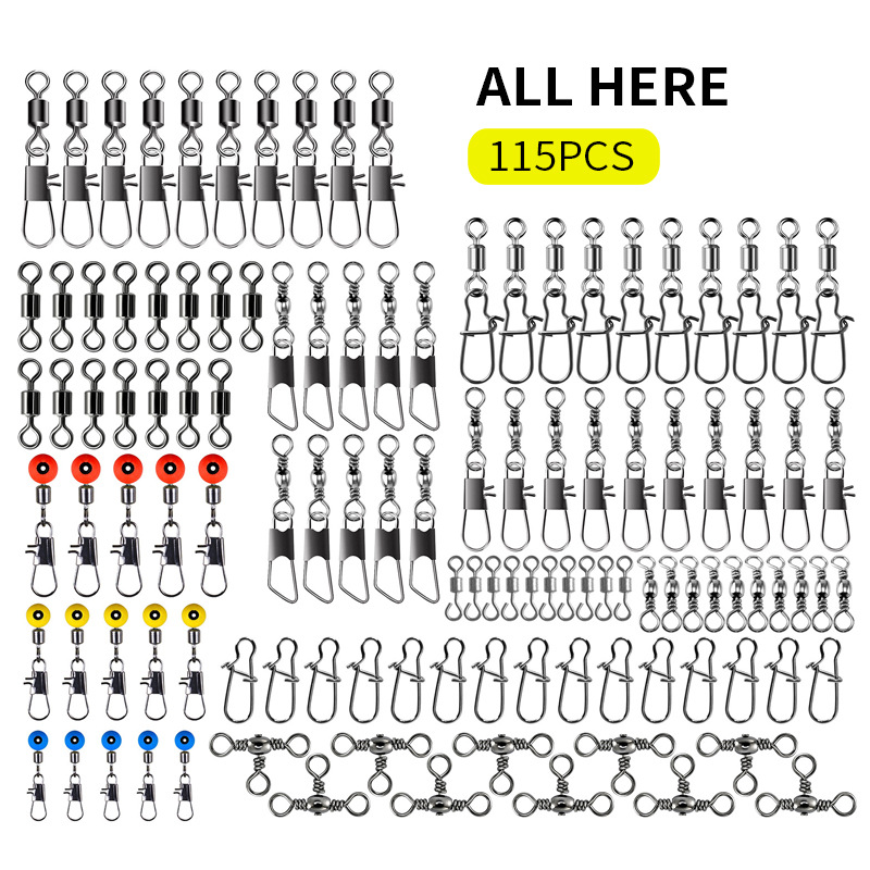 115pcs Fishing Swivel Connecto - Fishing Lure Making Kit ulasan dan harga