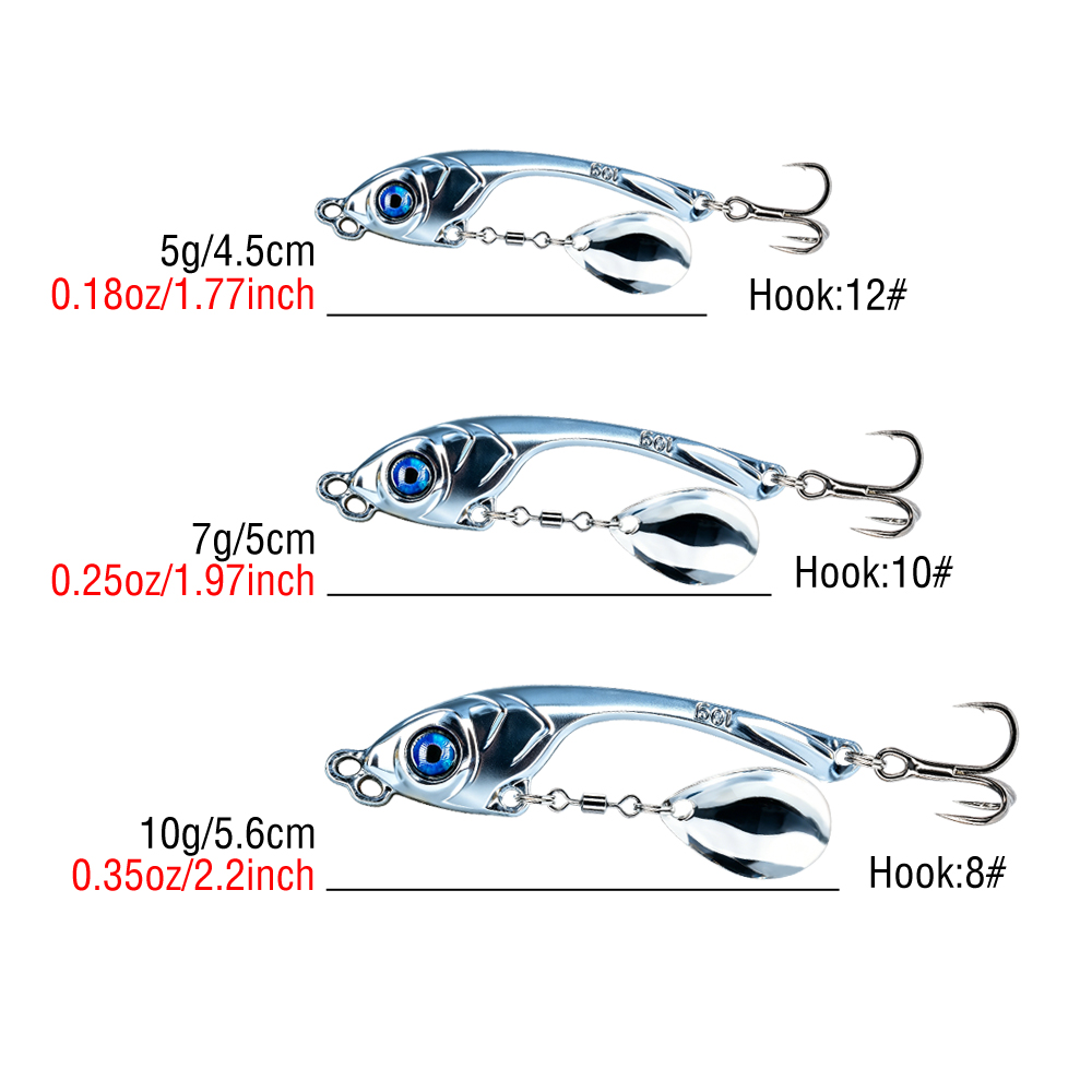 10 Pcs/Box Double Hole Metal V - Fishing Lure Spinnerbait ulasan dan harga
