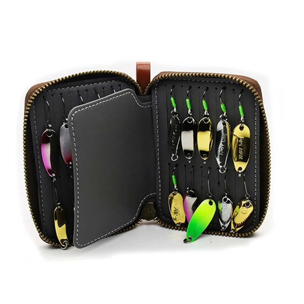 PU Leather Lure Wallet Bag Car - Fishing Lure Spinner ulasan dan harga