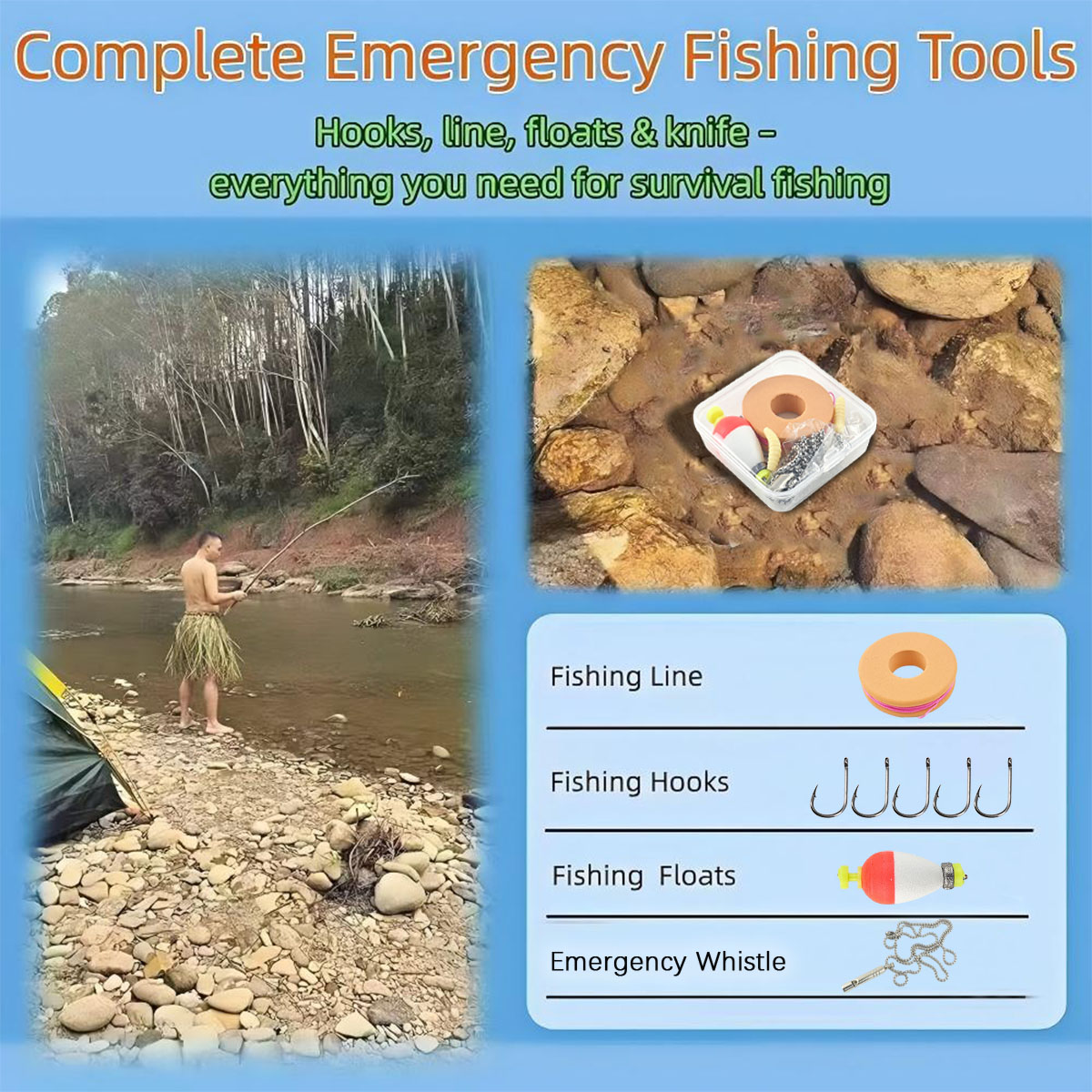Portable Emergency Fishing Gea - Fishing Lure Making Kit ulasan dan harga