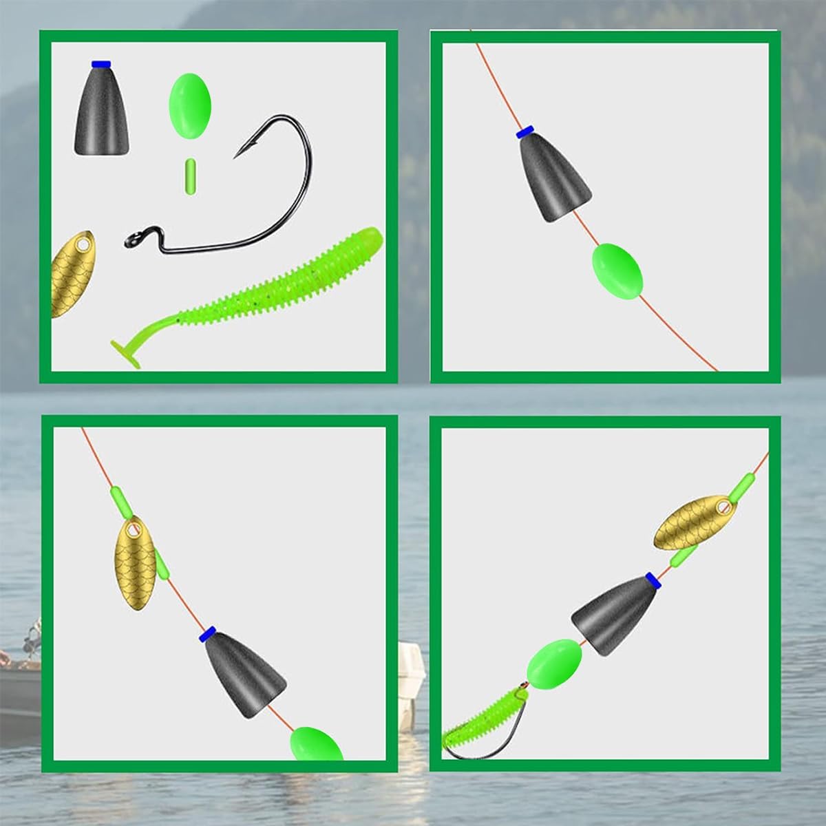 Glow Fishing Beads Oval Lumino - Fishing Lure Making Kit ulasan dan harga